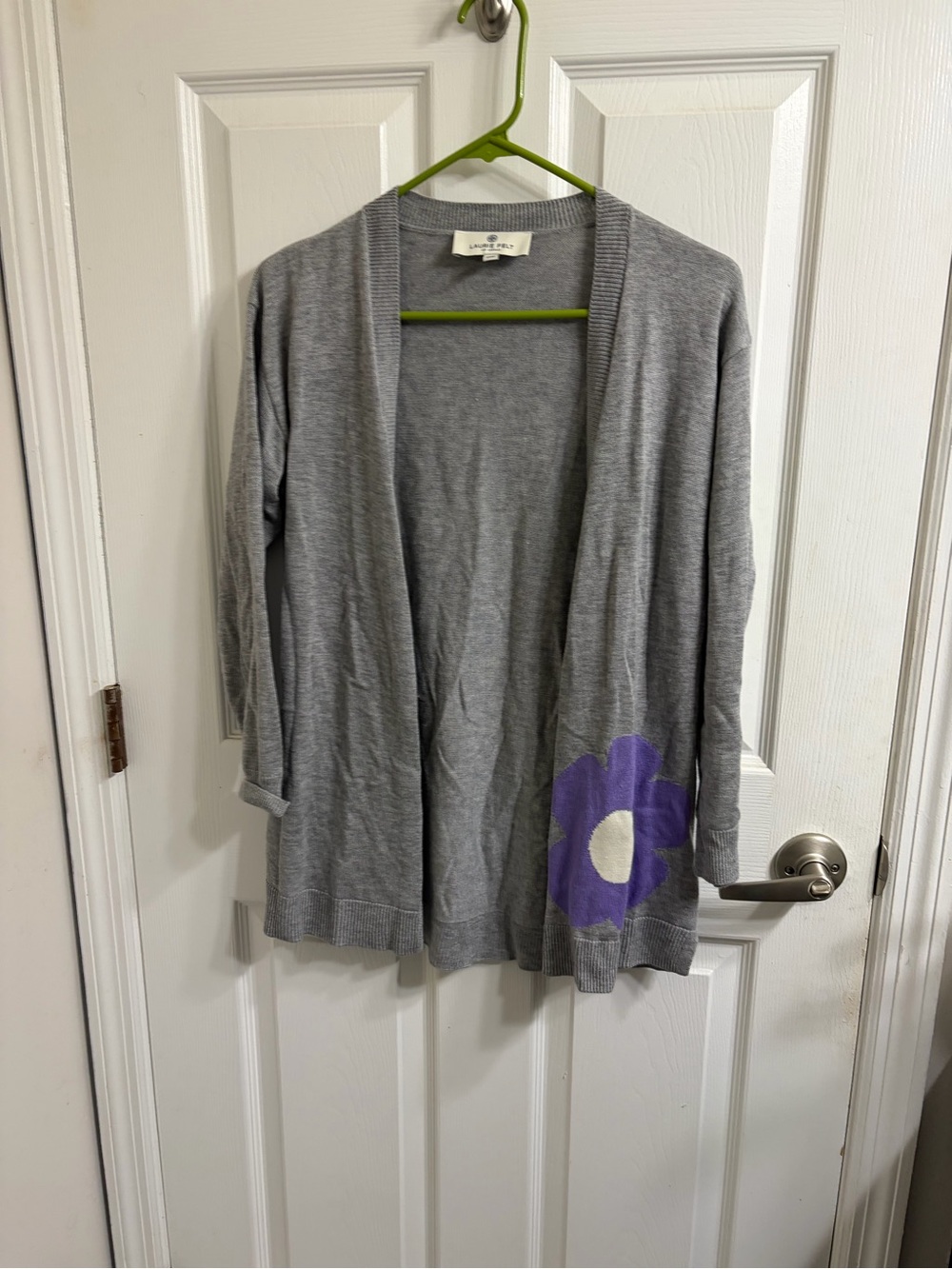 Laurie Felt Light Gray Crewneck Sweater